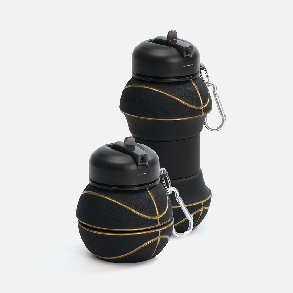 Складная бутылка для воды Basketball Flex, черная в Оренбурге