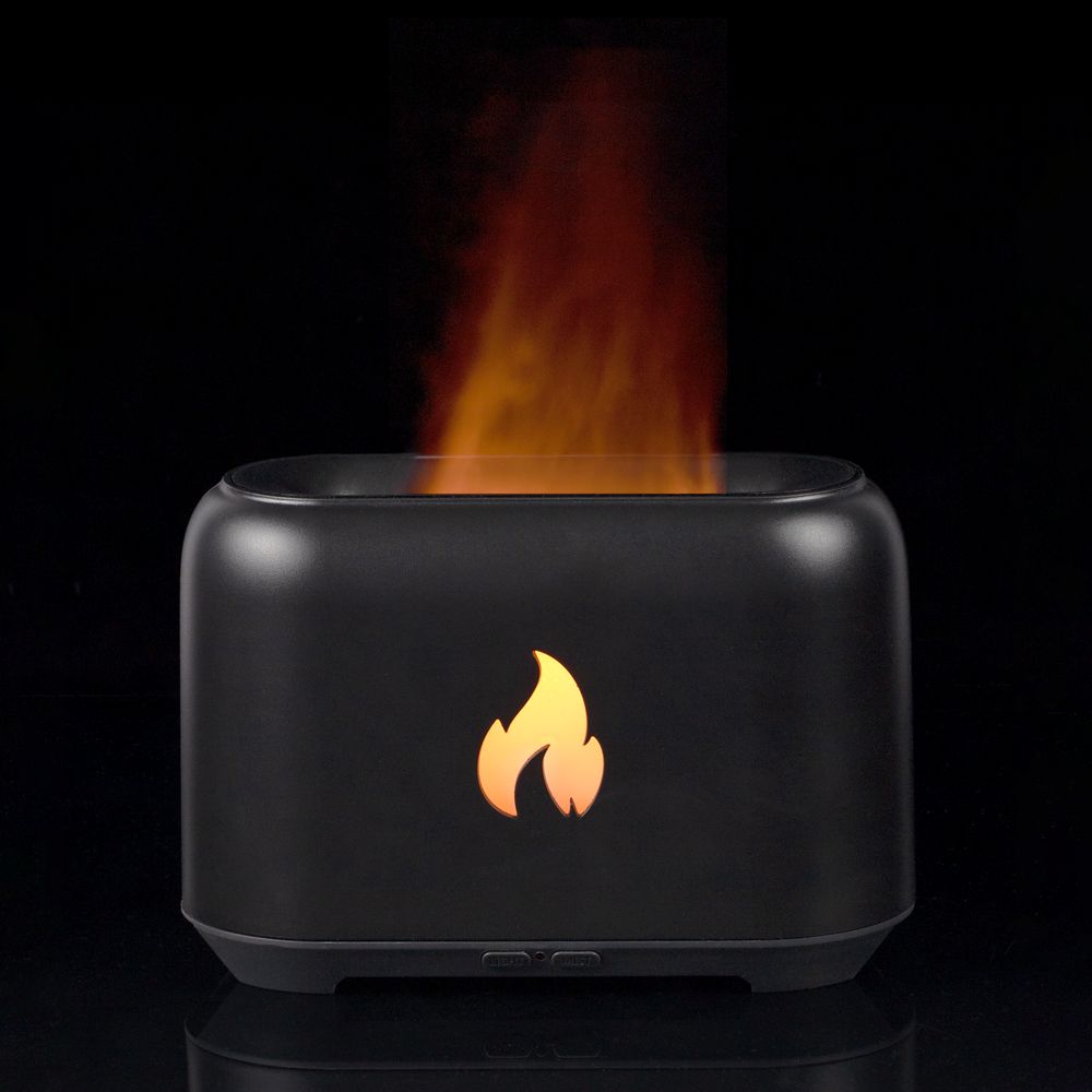 Увлажнитель-ароматизатор Fire Flick с имитацией пламени, черный в Оренбурге