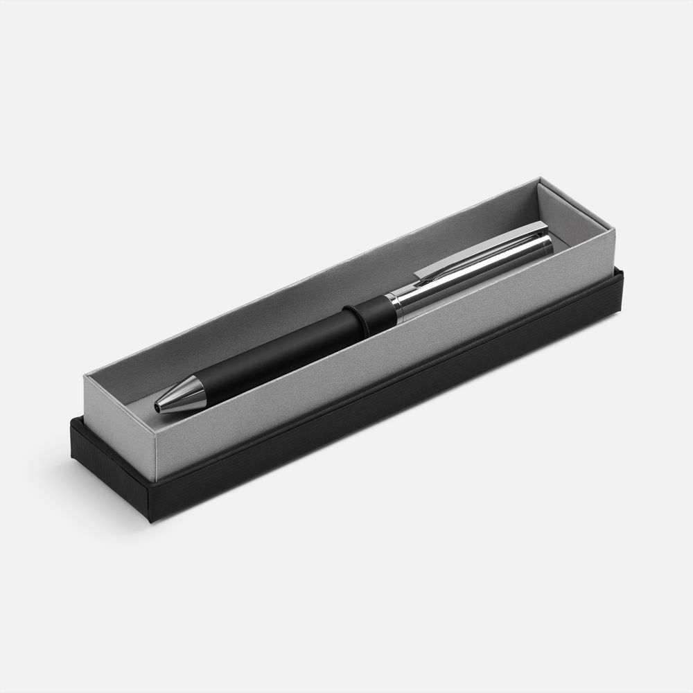 Ручка шариковая Eyeshot Soft Touch в футляре, черная в Оренбурге